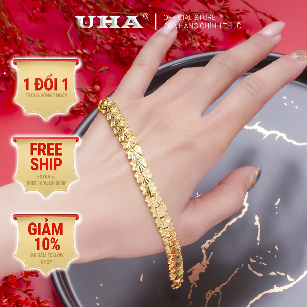 Lắc Tay Nữ Mạ Vàng 24k Sang Trọng UHA LTNU73 FemaleMetal Coating