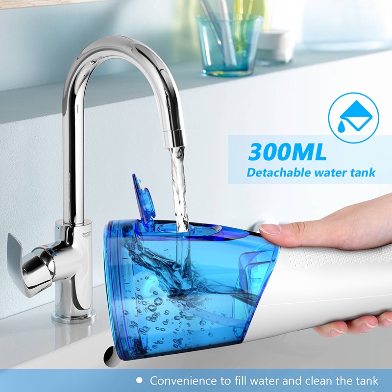 Máy Tăm Nước h2ofloss HF 9P Máy Tăm Nước Cầm Tay với 6 Đầu Vòi 5 Chế độ IPX7 chống thấm Oral Irrigator HÀNG CHÍNH HÃNG 12 tháng
