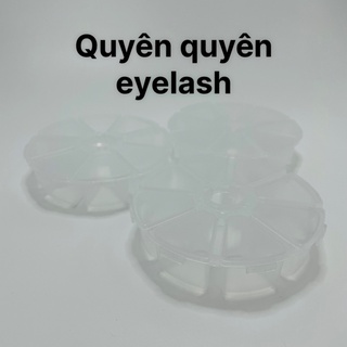 Hộp nhựa tròn 8 ô-hộp đựng fan-đưng nail-mi-quyên quyên