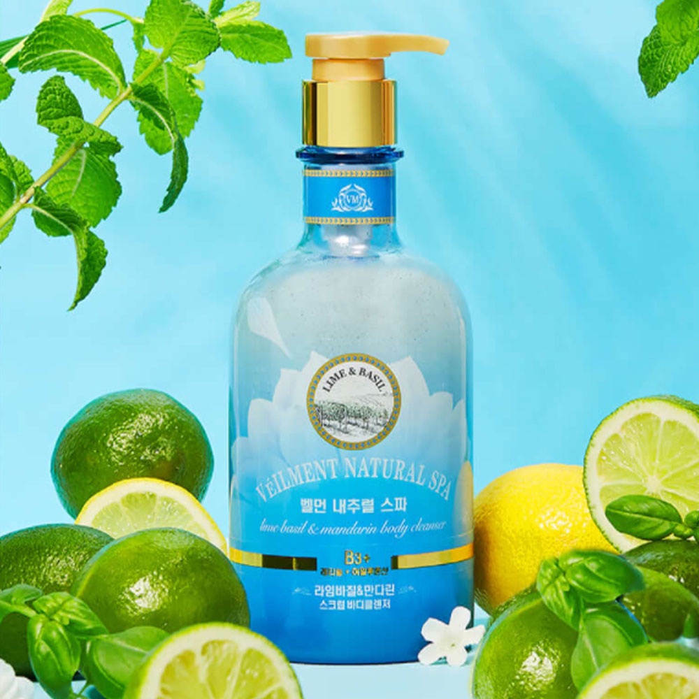Sữa Tắm Hạt Veilment On The Body Dưỡng Ẩm Và Làm Sáng Da Hương Lime Basil &amp; Mandarin 600g