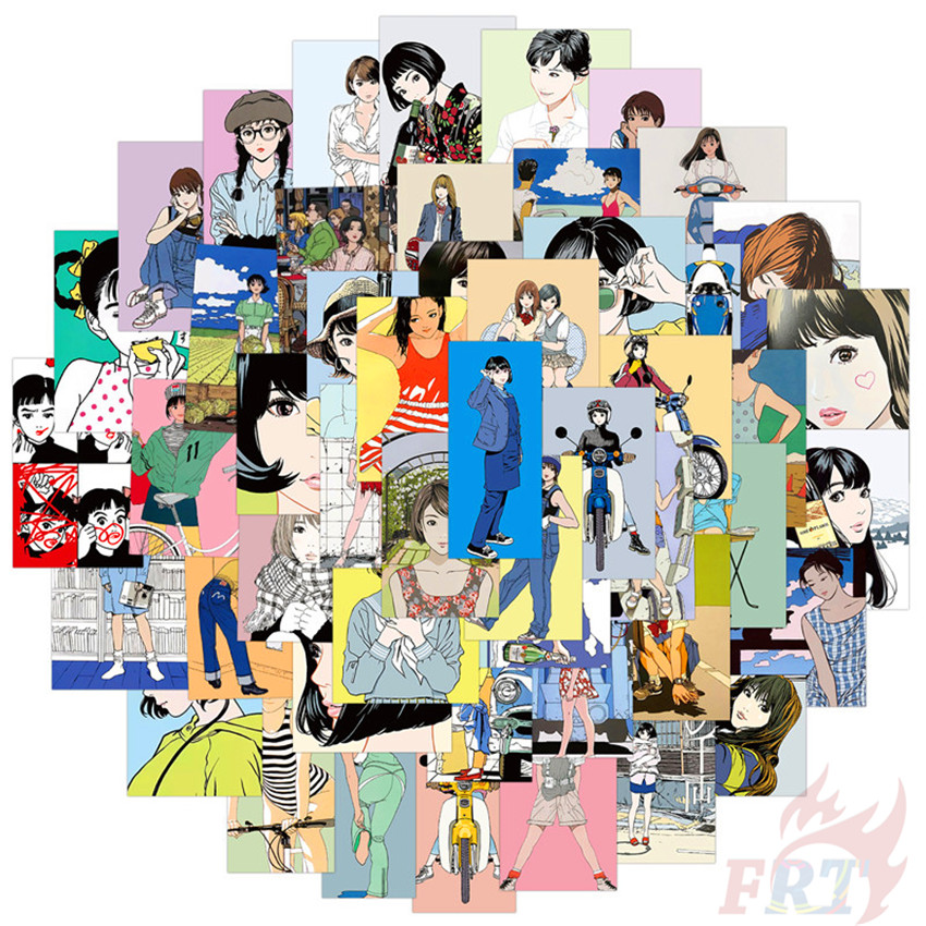 ❉ POP Art Young Girl - Series 02 Illustration Beauty Stickers ❉ 50Pcs/Set Waterproof DIY Fashion Decals Doodle Stickers