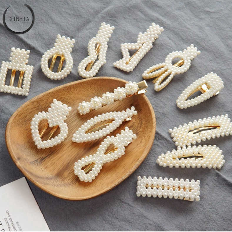 Kẹp Tóc Đính Ngọc Trai Thời Trang Cho Nữ