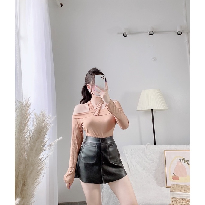 ANU591 - SET 3 ÁO THUN TĂM NỮ TRỄ VAI CỔ DÂY XOẮN