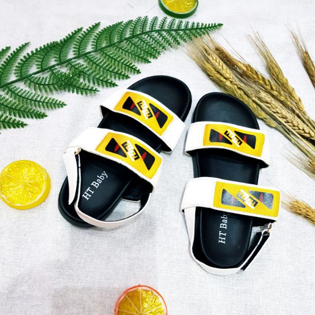 Sandal - Xăng đan trắng thời trang bé trai 31-35  (6-9 tuổi)