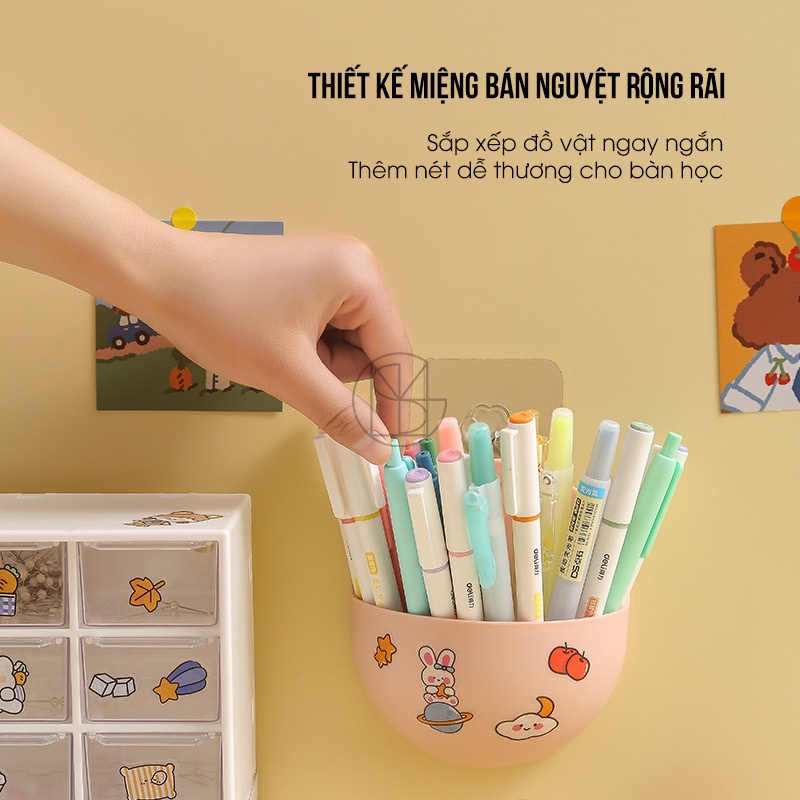 [Kèm Sticker] Giá Treo Đồ Dán Tường Siêu Dính, decor bàn học, phong cách Hàn Quốc siêu dễ thương