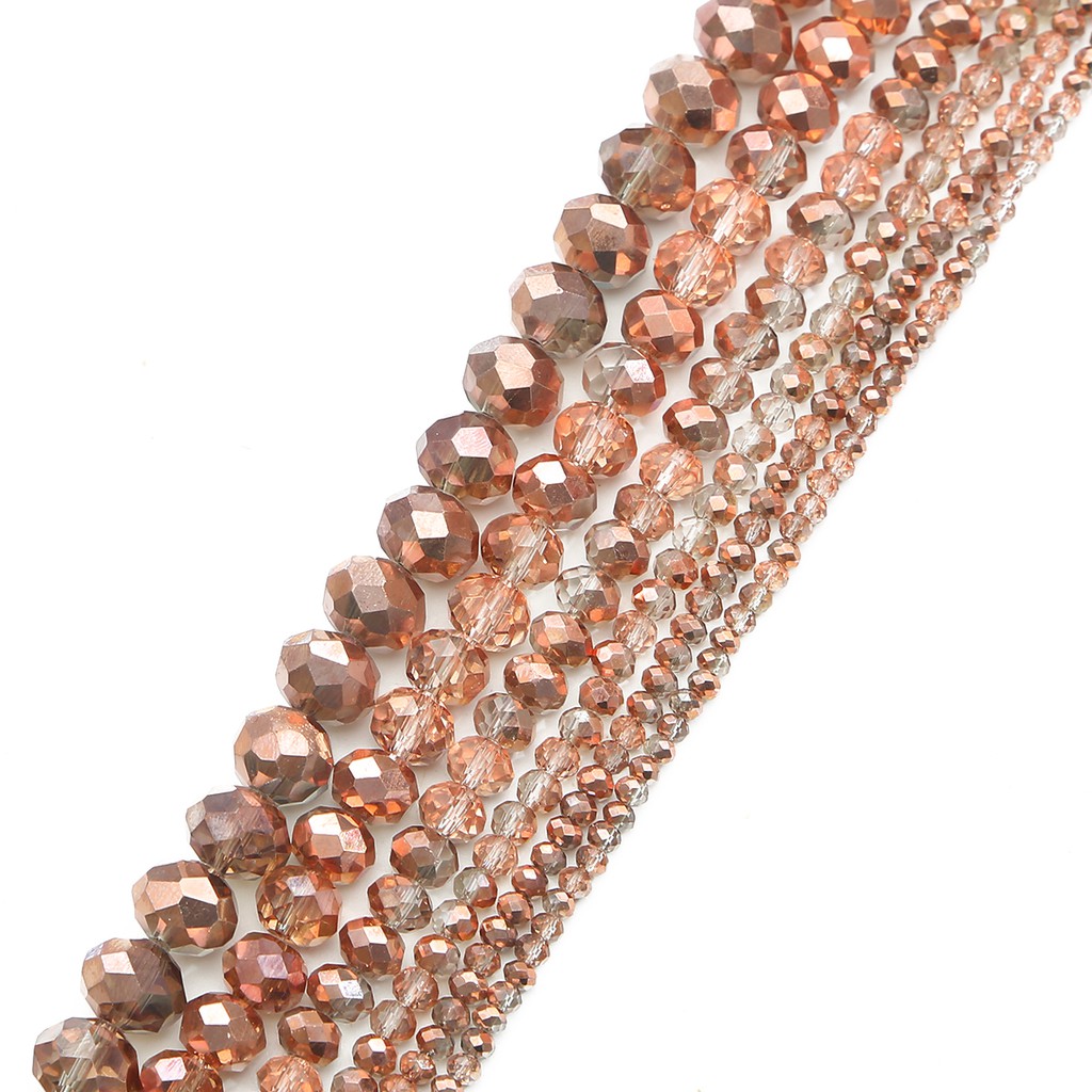 Beadia Mặt Dây Chuyền Bằng Đồng Hình Bánh Xe Pha Lê Thủy Tinh Có Lỗ Dùng Làm Trang Sức