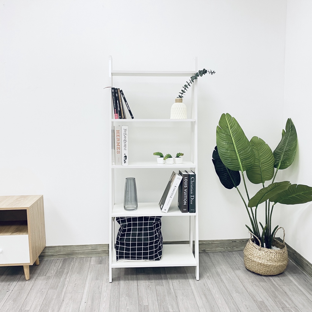 Kệ sách gỗ đa năng 5 tầng phong cách hiện đại thích hợp decor trang trí nhà cửa quán cafe - gp114