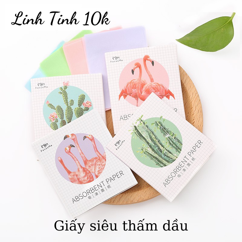 Giấy thấm dầu da mặt 50 tờ, siêu thấm dầu, mịn an toàn cho làn da  FREESHIP 50k - Linh tinh 10k