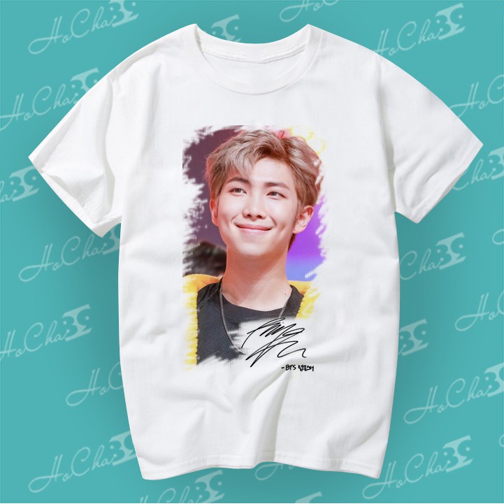 [FREE SHIP] Áo BTS | Hình & Chữ Ký Thật Của 7 Thành viên Kpop BTS Korea | Vải Dày - Dây cổ hàng xuất khẩu (có hình thật) | BigBuy360 - bigbuy360.vn