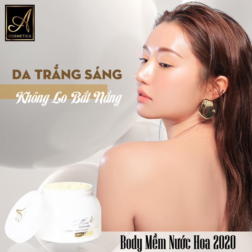 Kem Body Mềm Acosmetics - Kem dưỡng trắng da toàn thân cao cấp - Hiệu quả chỉ sau 1 tuần sử dụng - 250g, tặng cột tóc