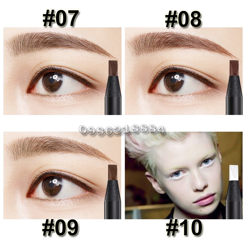 Chì xé kẻ mày cao cấp Haozhuang Make Up Milano Eyebrow Pencil siêu mịn bền màu HEP1