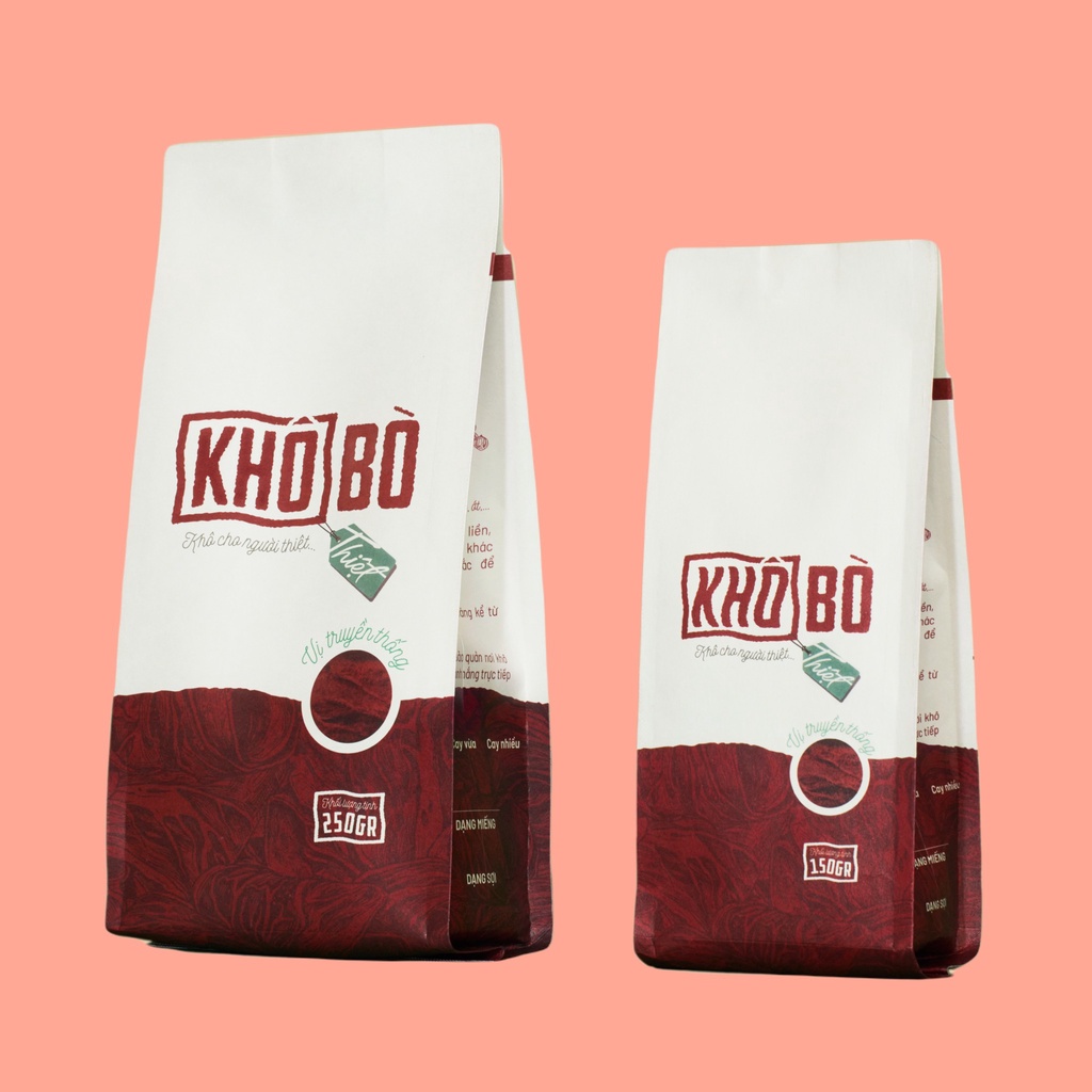 [KHÔ THIỆT - COMBO 2 TÚI 150GR + 250GR] 2 TÚI KHÔ BÒ Homemade Sợi/Miếng 150gr + 250gr loại bất kỳ | BigBuy360 - bigbuy360.vn