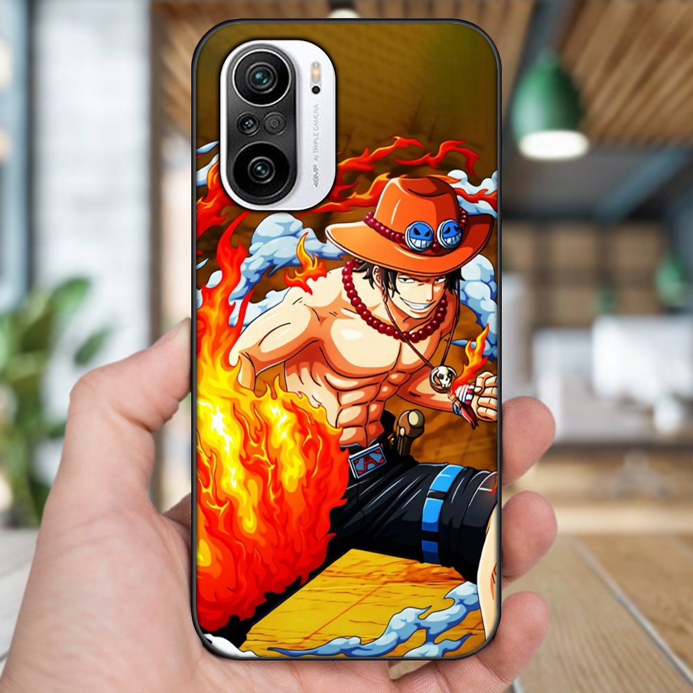 Ốp lưng Xiaomi K40 viền đen in hình Ace One Piece