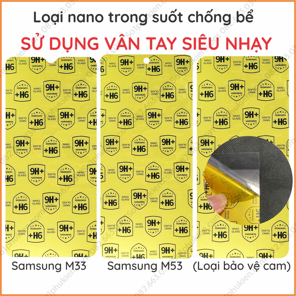 Dán cường lực Samsung M33 5G / M53 5G dẻo nano chống bể, chuẩn cường lực 9H+