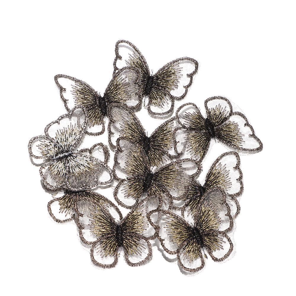 FAY Set 10 Dây Ruy Băng Tua Rua Thêu Họa Tiết Bằng Polyester