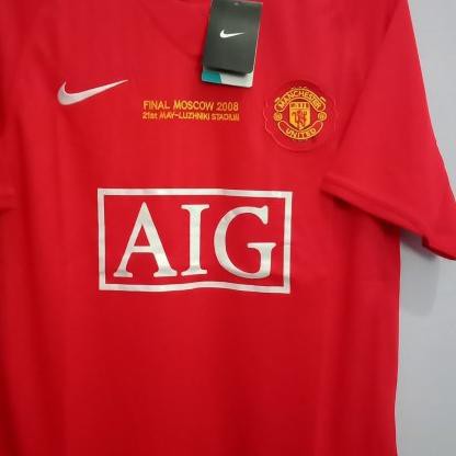 Áo Thun Thể Thao Manchester United Mu Home Final Moscow 2008 Size S M L Xl Xxl Size 2xl