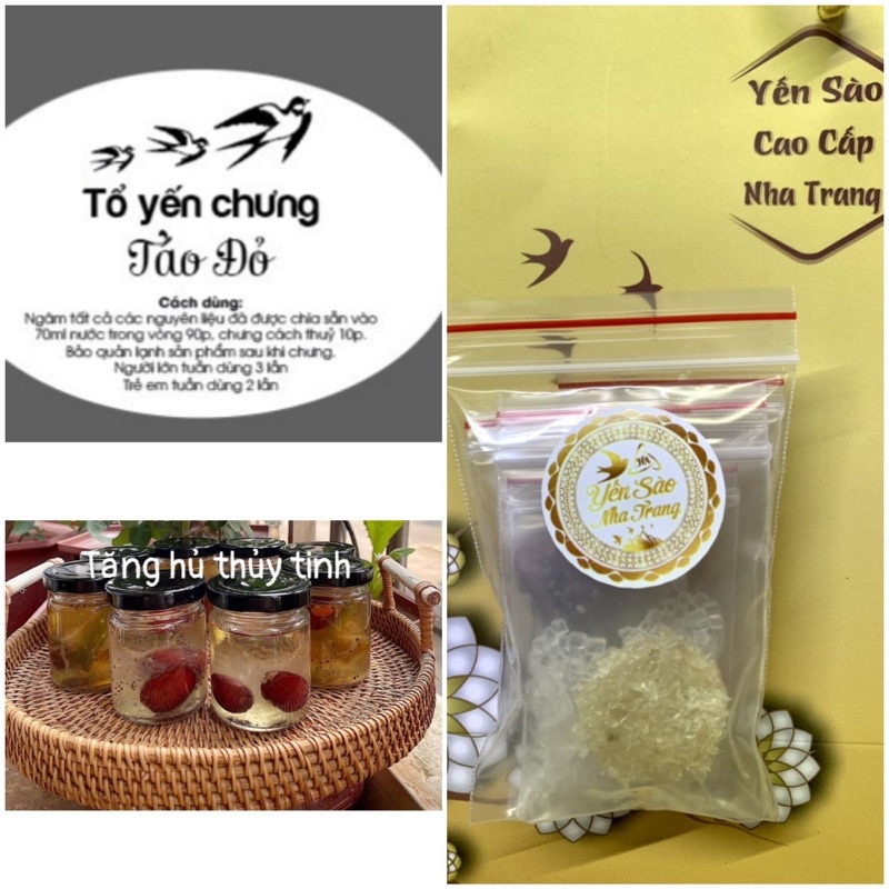 10 set yến baby- 10 set yến chia sẵn tặng kèm 2 hủ thuỷ tinh chưng yến | BigBuy360 - bigbuy360.vn