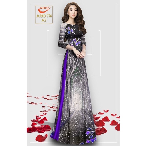 Vải áo dài in 3D đẹp - độc - lạ - hợp xu hướng - đủ màu MS88