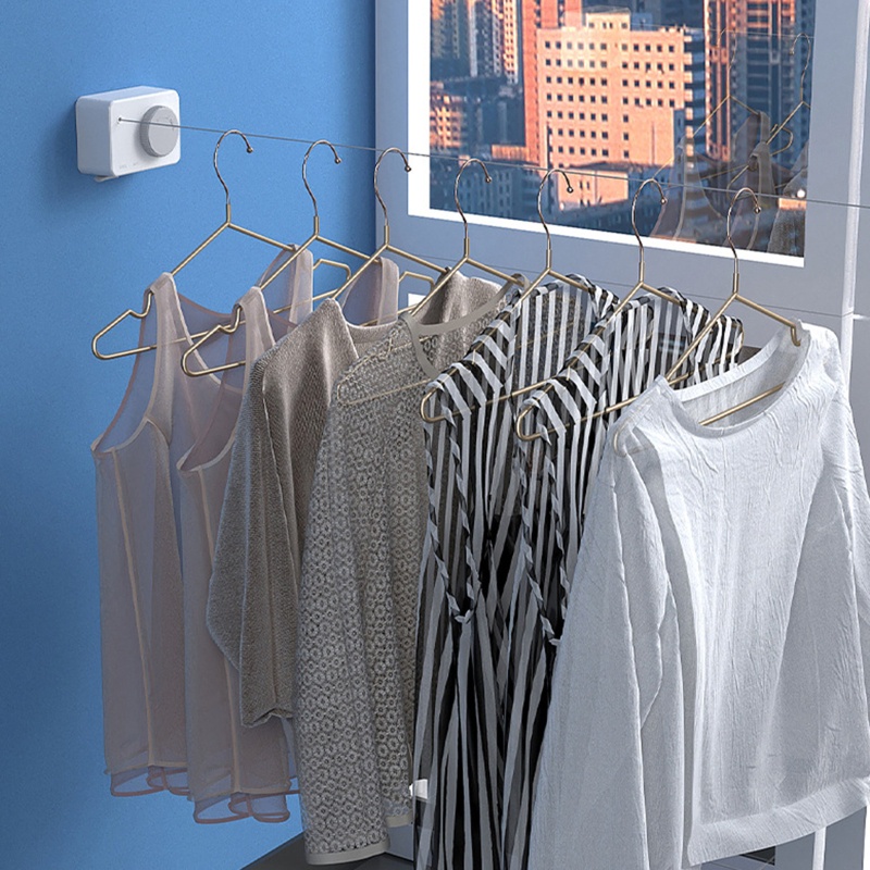 Dây Phơi Quần Áo Siêu Chắc Có Thể Thu Gọn Kèm Dây Thép Có Thể Điều Chỉnh Tiện Dụng Cho Gia Đình