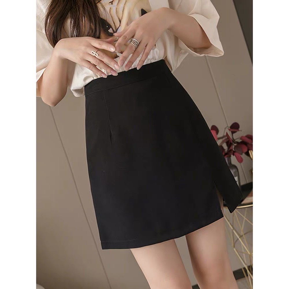 Chân Váy Ngắn Chữ A trơn và xẻ tà, lưng cao phong cách công sở trẻ trung Hàn Quốc Zinstore94 | BigBuy360 - bigbuy360.vn