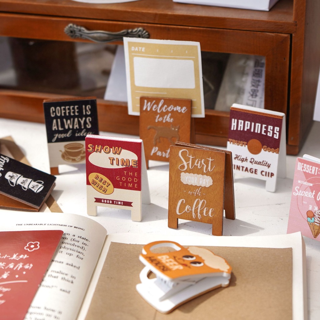 Kẹp Gỗ Giữ Ảnh/Ảnh Để Bàn Dễ Thương Sáng Tạo Phong Cách Retro