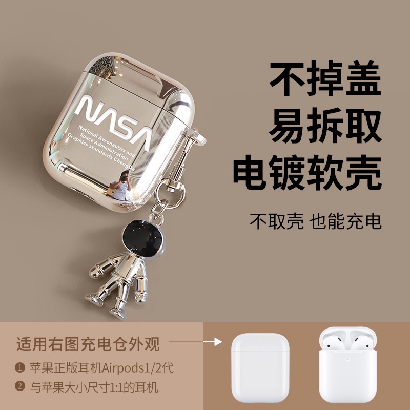 Vỏ Bảo Vệ Hộp Sạc Tai Nghe AirPods 1/2 3 Pro Inpods 12 I12 Mạ Điện Hình Gấu Bông Đáng Yêu