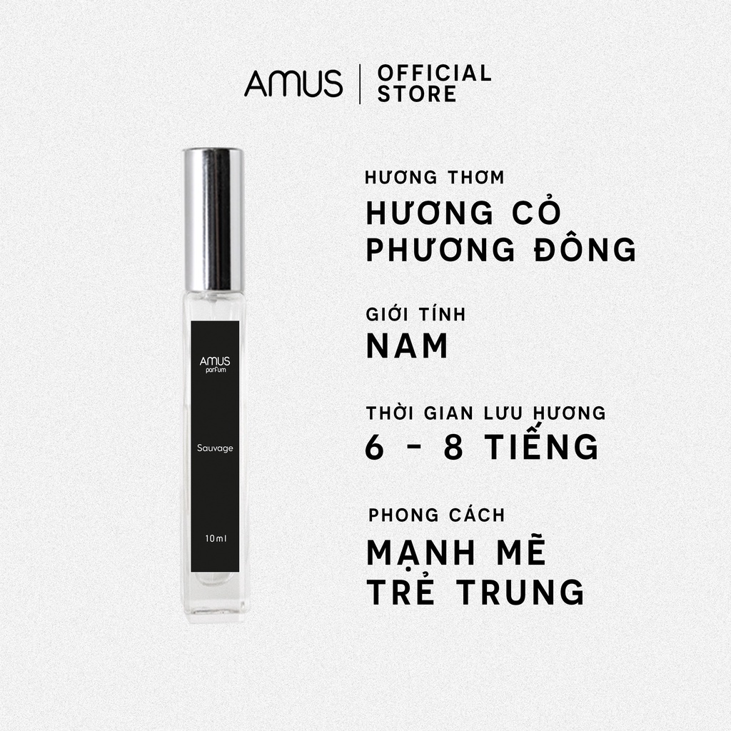 Tinh Dầu Nước Hoa Nam Sauvage Amus 10ml