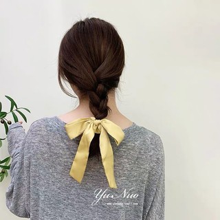 Dây cột tóc dây nơ dài vải lụa cao cấp
