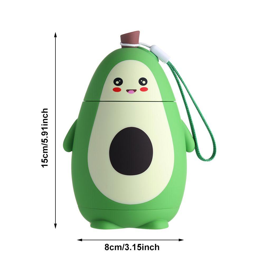 JANE Bình Nước Hai Lớp Họa Tiết Quả Bơ Hoạt Hình 280ML