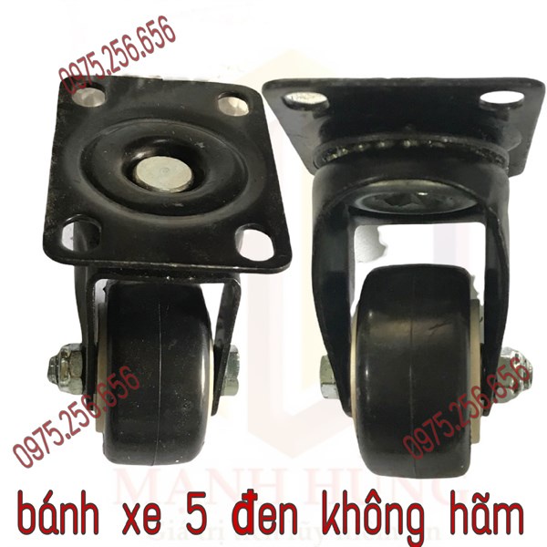 Bánh Xe 5 đen không phanh