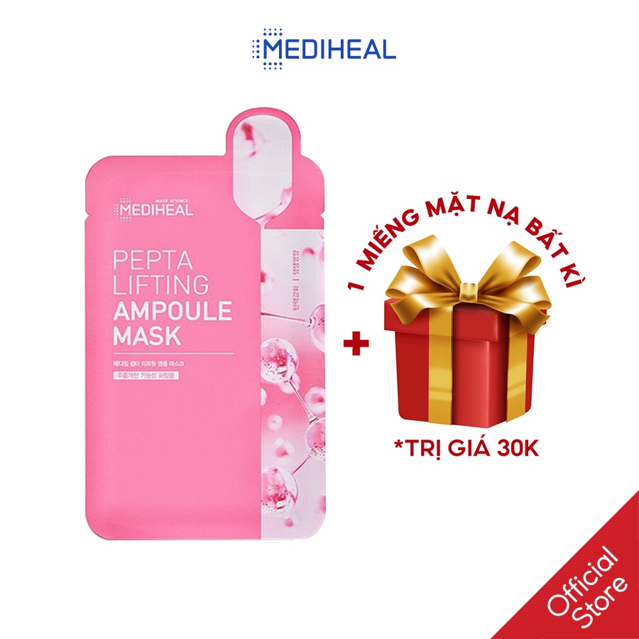 [Nhập mã COSMH22 giảm 8%] Mặt nạ nâng cơ chống lão hoá Mediheal Pepta Lifting Ampoule Mask 20ml [K107]