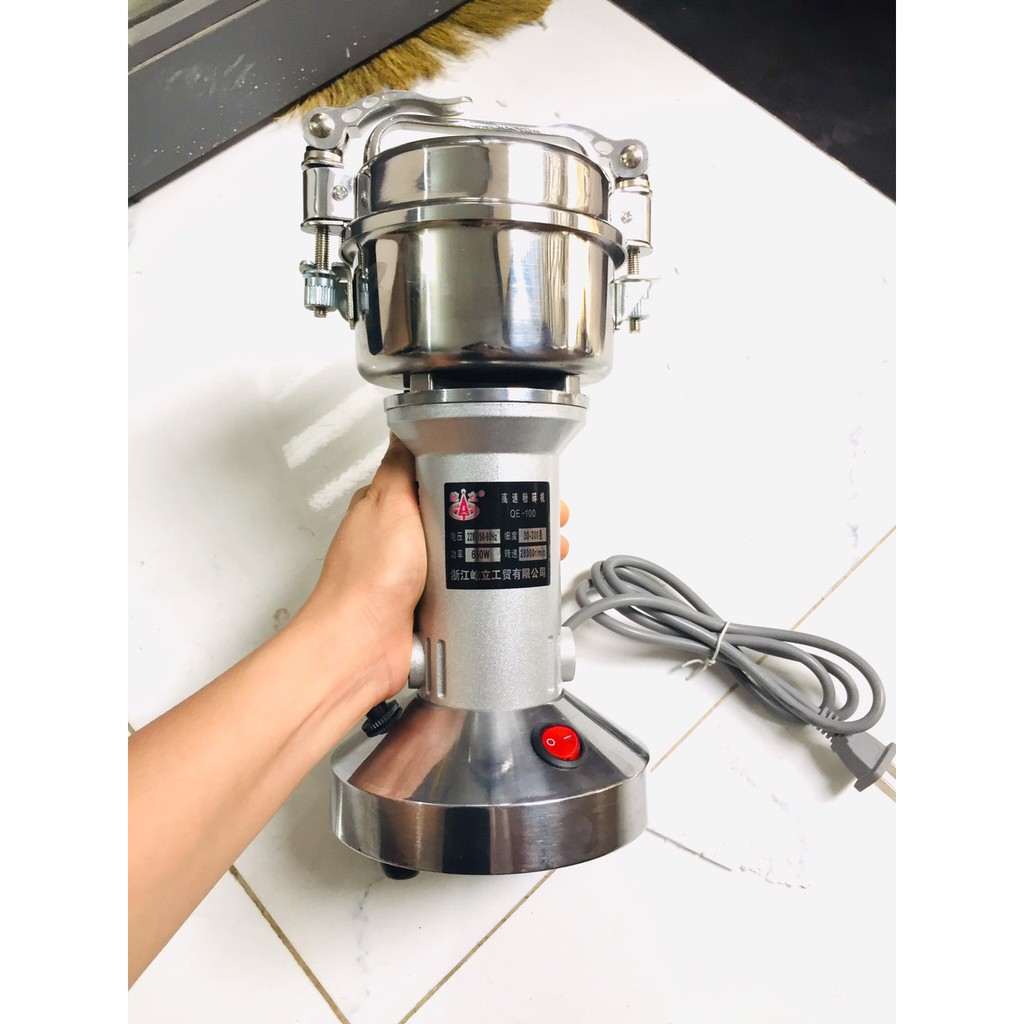 Máy nghiền bột khô QE -100G 650W (Inox trắng)