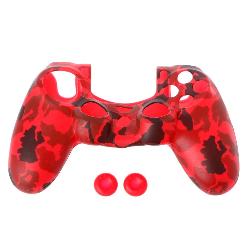 Vỏ Bọc Tay Cầm Điều Khiển Chơi Game Silicone Chống Trượt Kèm 2 Nút Bọc Bảo Vệ