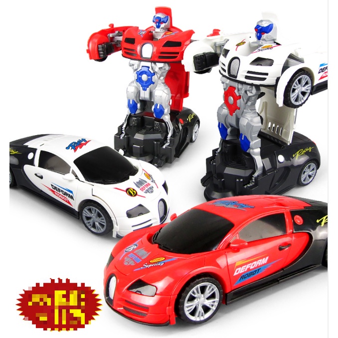 [Hàng Sẵn] Đồ chơi Ô tô Biến hình thành Robot Siêu ngầu có Đèn Âm Thanh cho bé