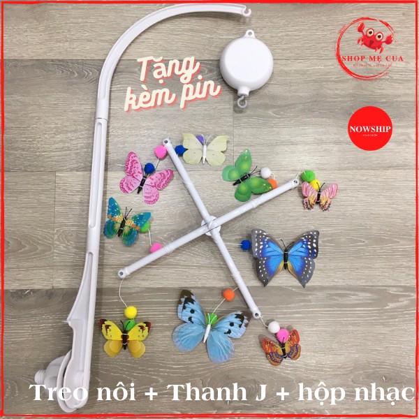 Treo nôi bướm kích thích thị giác cho bé/ đồ treo nôi cho bé/ đồ chơi trẻ sơ sinh