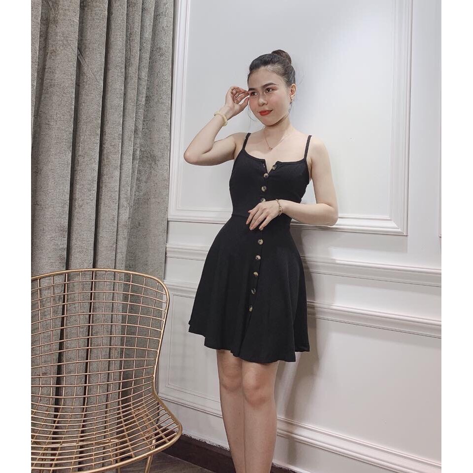 [Mã FAMAYWA2 giảm 10K đơn 50K] Đầm Xòe Sexy Dễ Thương Nút | BigBuy360 - bigbuy360.vn