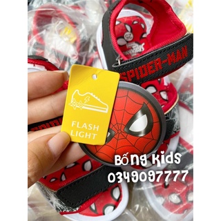 Sandal Bé Trai Siêu Nhân Nhện Có Đèn