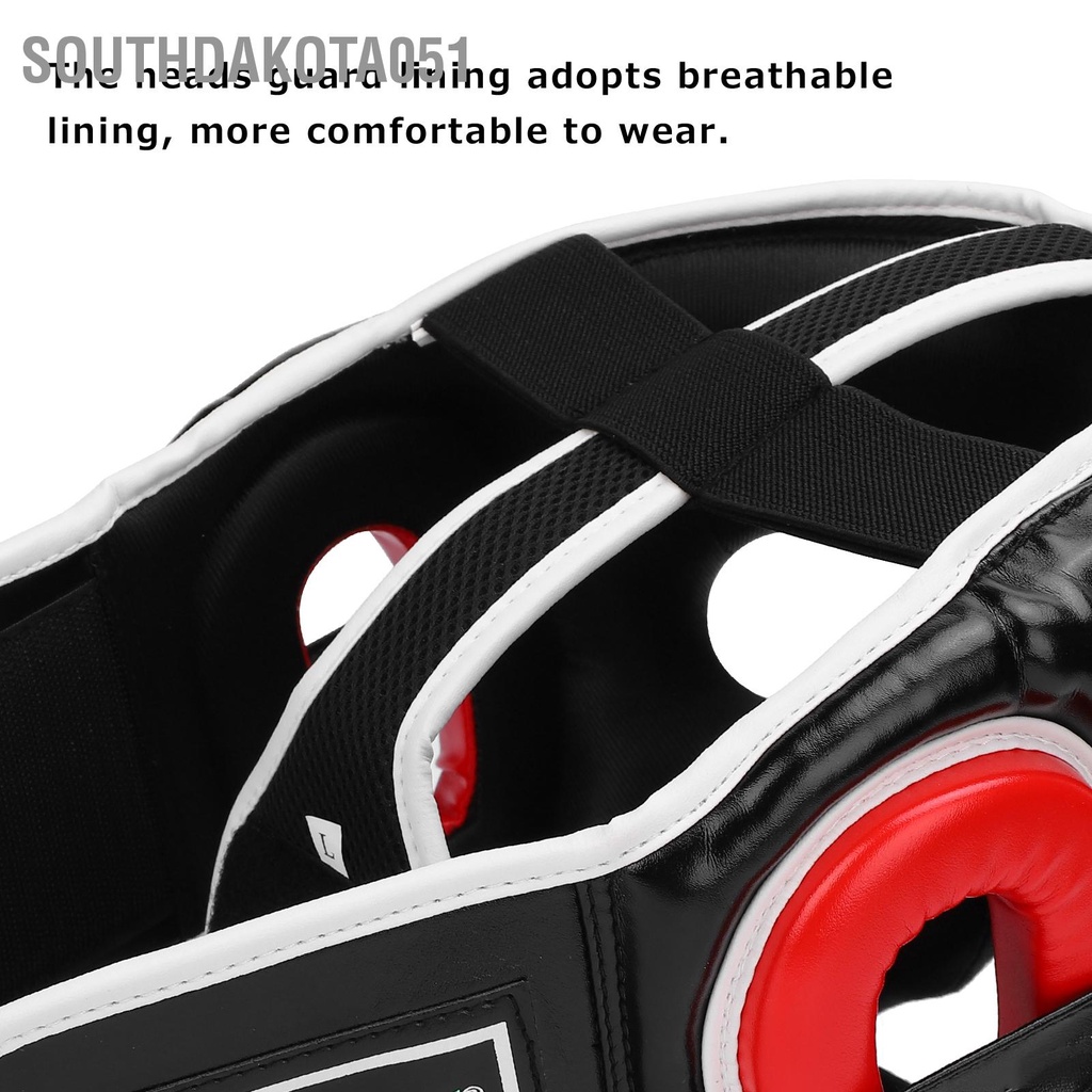 Southdakota051 Mũ bảo hiểm đấm bốc Bảo vệ mặt dày Sanda Thiết bị đào tạo người lớn chiến đấu Muay Thái L Red