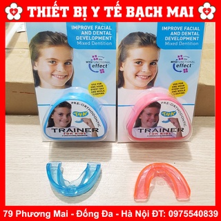 MÁNG CHỈNH RĂNG MỌC LỆCH LẠC CHO BÉ TRAINER T4K XANH,HỒNG 6-10 tuổi