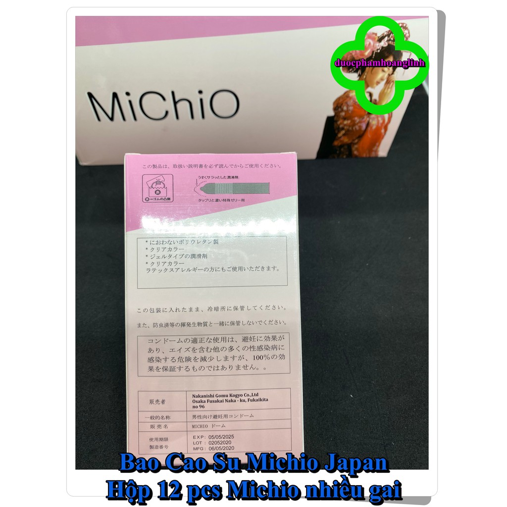 (Chính Hãng) Bao Cao Su Michio Japan - Hộp 12 pcs Michio nhiều gai