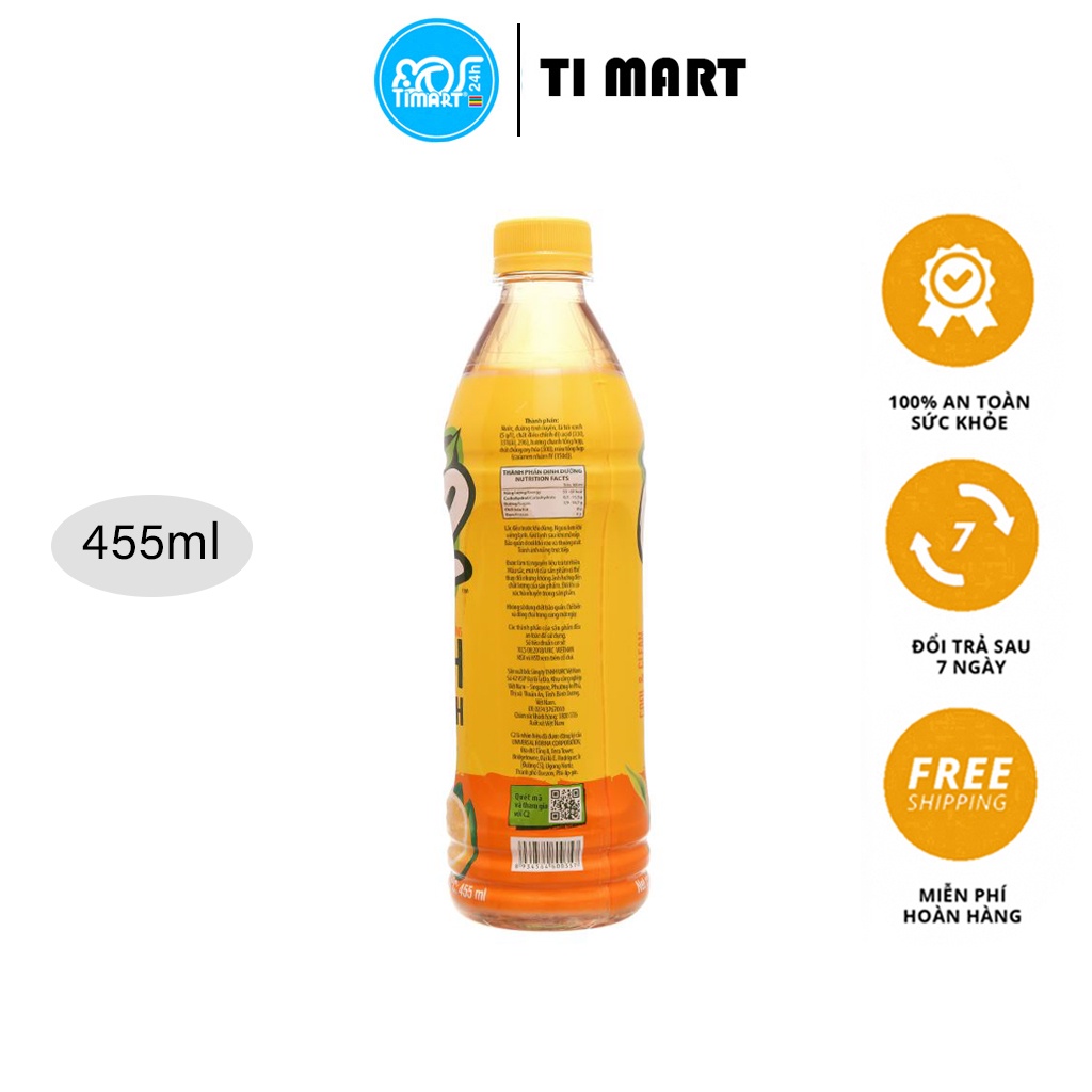 Thùng 24 chai C2 vị hồng trà đào / chanh 455ml