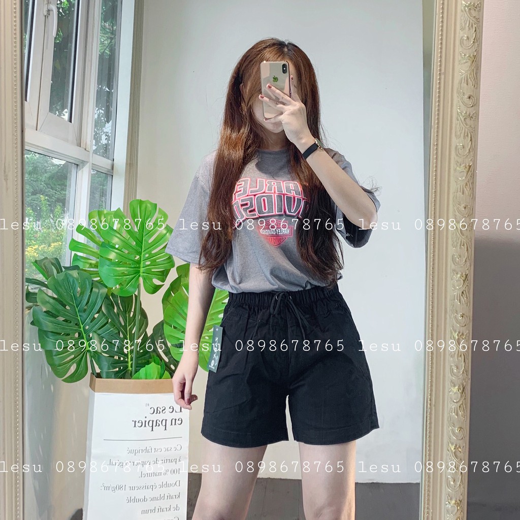 ẢNH TỰ CHỤP Short kaki trơn lưng thun