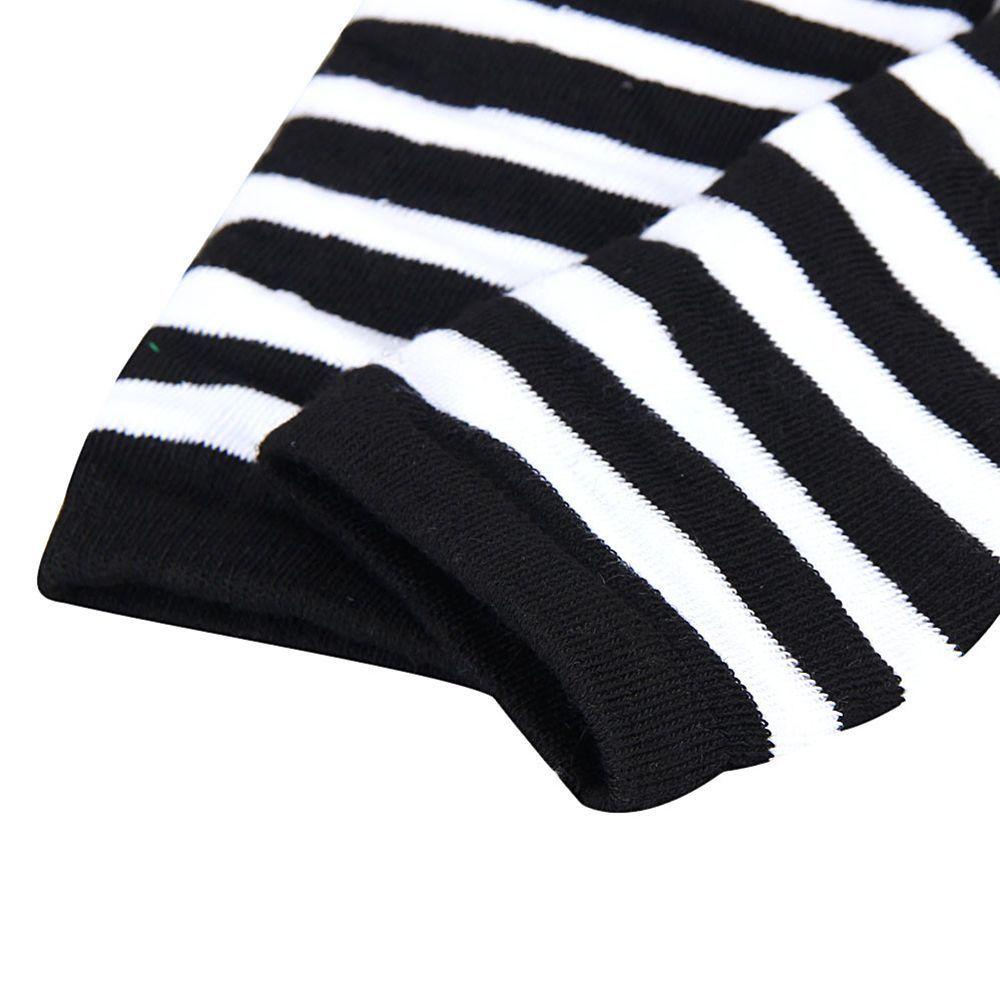 Găng Tay Cotton Dệt Kim Hở Ngón Giữ Ấm Mùa Đông