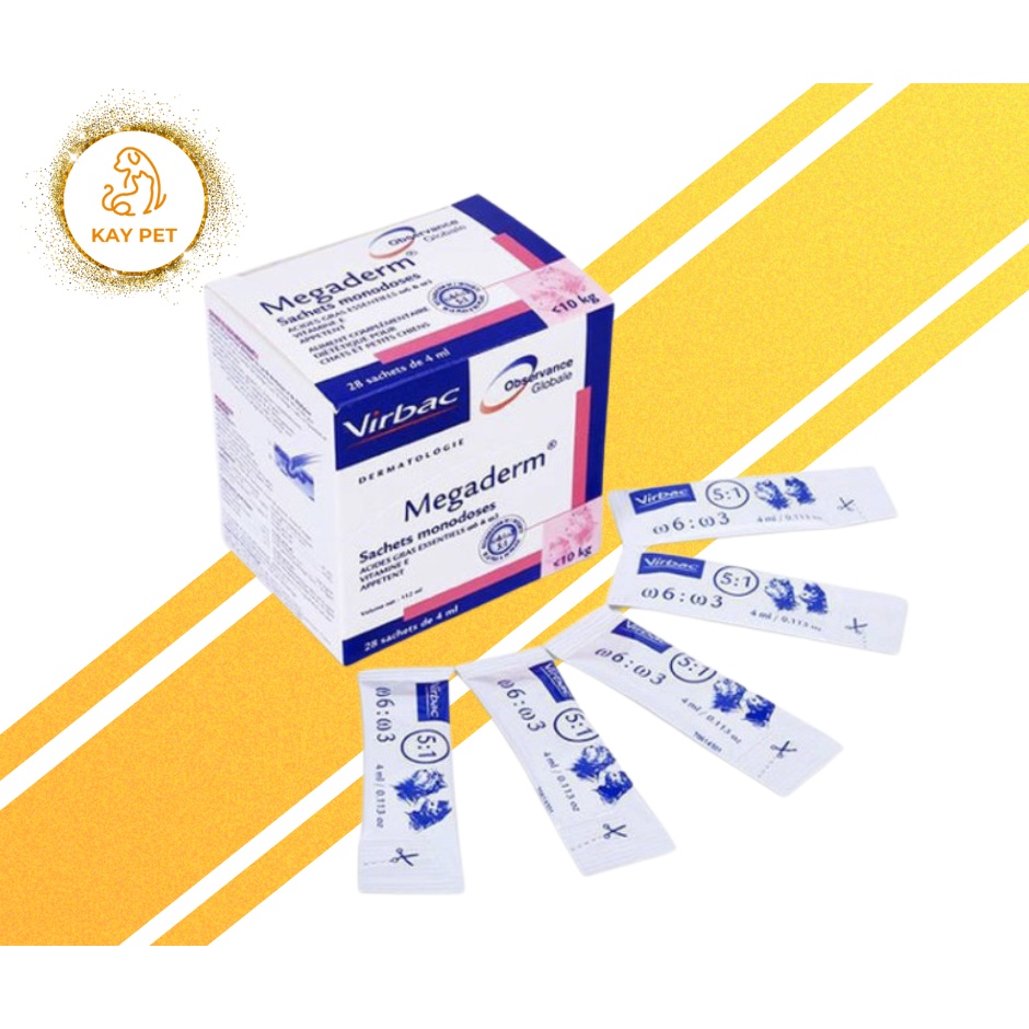 Dầu cá Megaderm trị rụng lông - hộp 28 gói