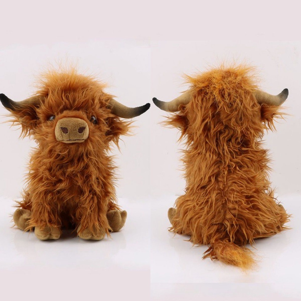 Thú Nhồi Bông Hình Bò Sữa Scottish 9.8in Dễ Thương