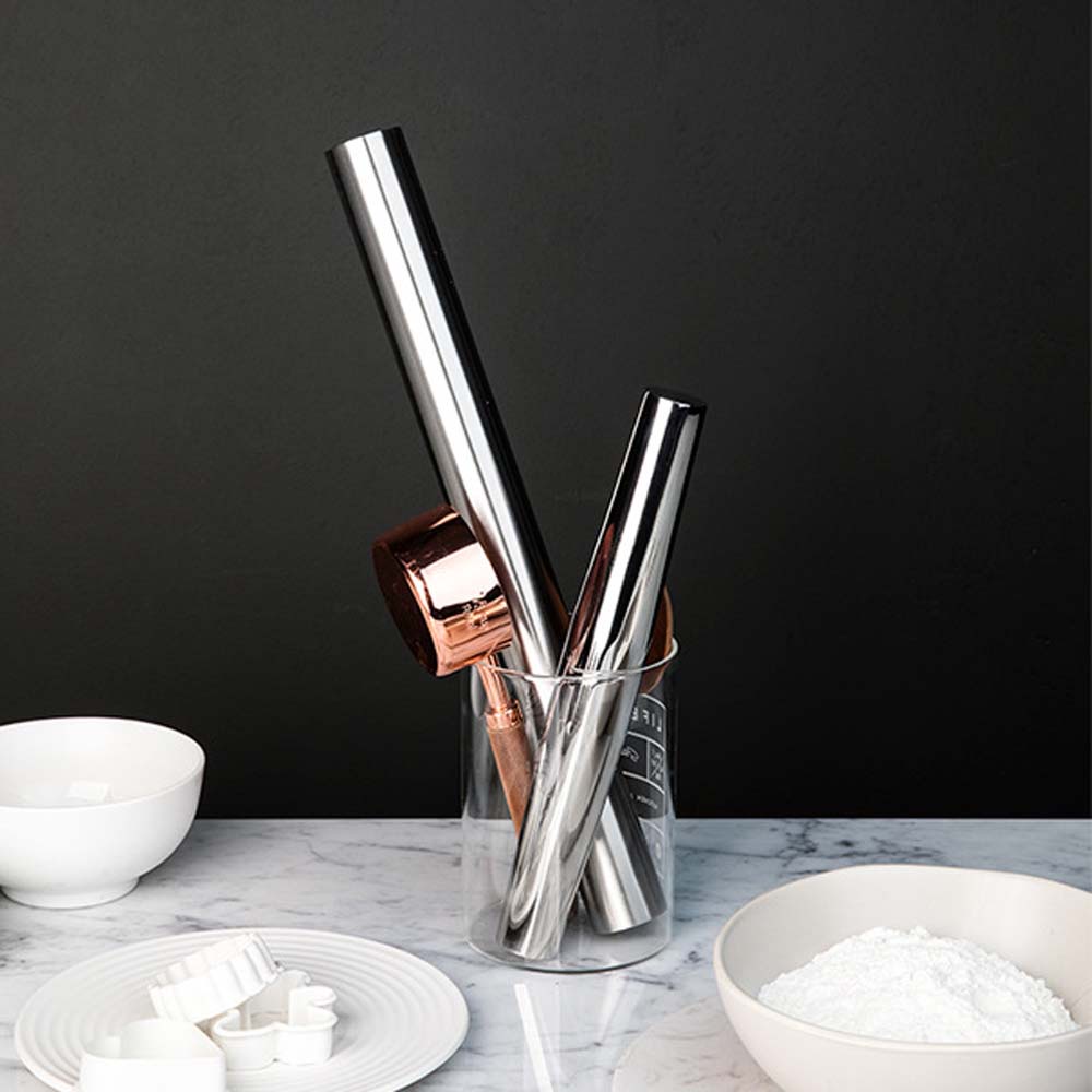 Cây lăn bột làm bánh bằng thép không gỉ siêu bền bỉ chuyên nghiệp