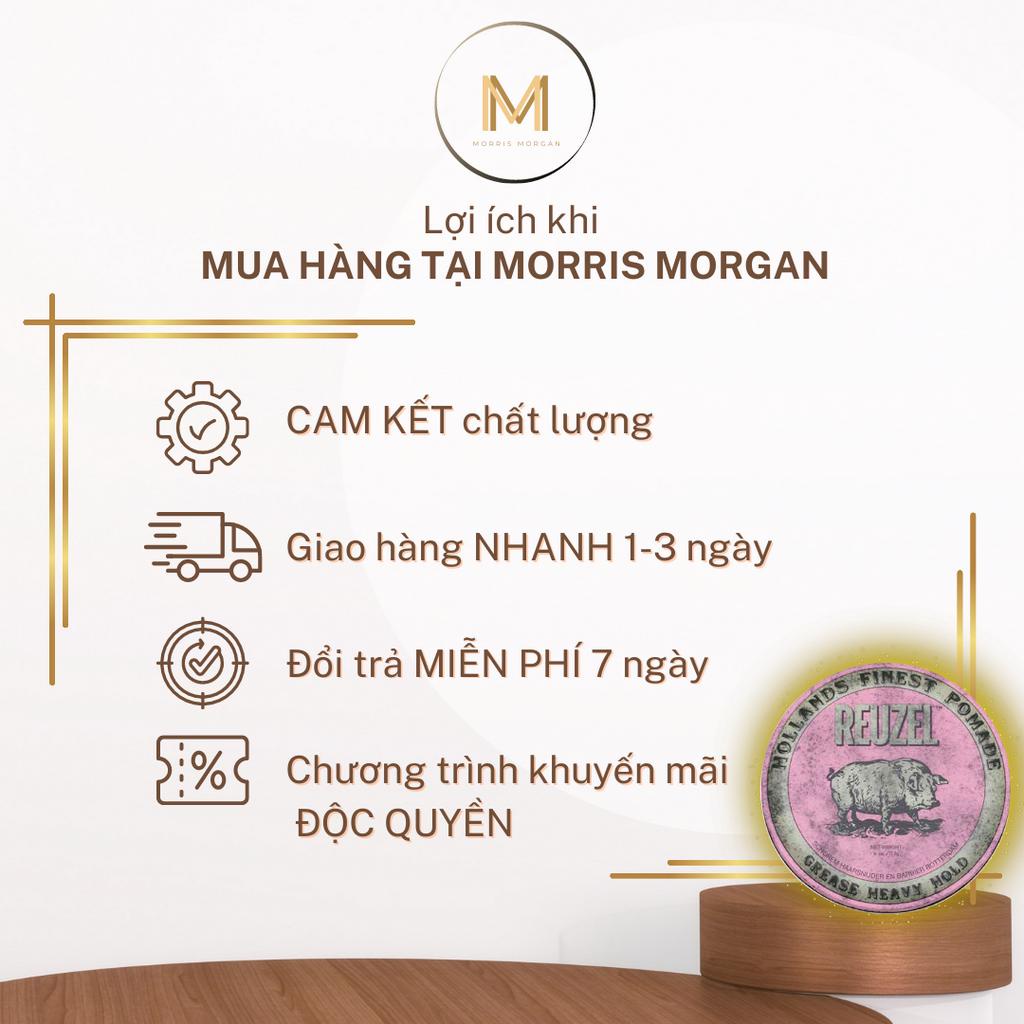 Sáp Vuốt Tóc Nam REUZEL Pomade 113g - Hàng Chính Hãng + Lược Tạo Kiểu Hai Đầu | MORRIS MORGAN