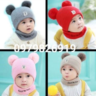 SÉT MŨ LEN KHĂN ỐNG CHO BÉ TRAI VÀ GÁI CỰC XINH