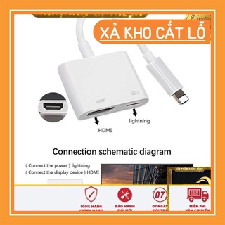 ( zin) ( SẢN PHẨM CHÍNH HÃNG) Cáp Chuyển Đổi Lightning Sang Hdmi Kỹ Thuật Số Av Tv Cho Apple Iphone 6 7 8 Plus Ipad