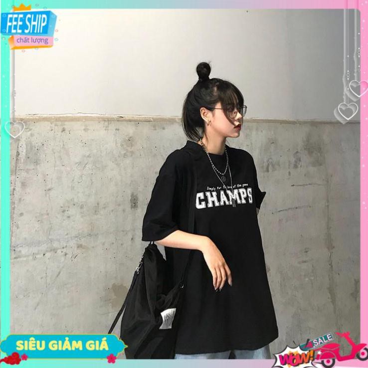 Áo thun tay lỡ, Áo phông Form rộng Unisex, Áo thun Champ